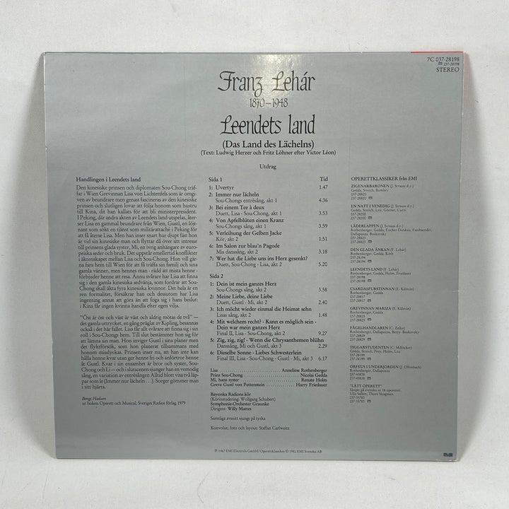 Leendets Land Operett Vintage Vinyl LP Retro
