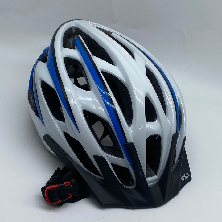 ABUS elegant vit-blå cykelhjälm begagnad
