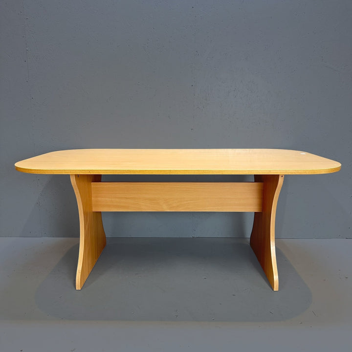 Modern Träsoffbord med Hylla 130x70x53 cm - Homy Secondhand Online