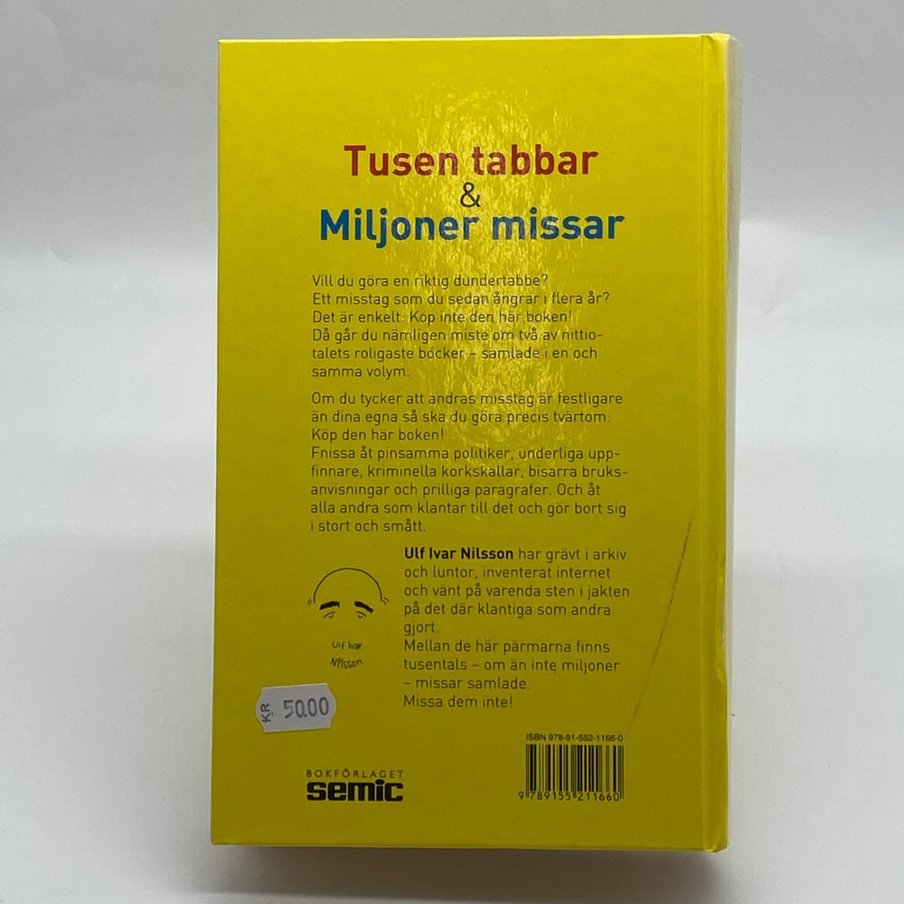 Gul bok "Tusen tabbar & Miljoner missar" - Homy Secondhand Online