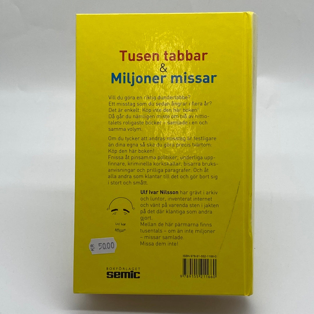 Gul bok "Tusen tabbar & Miljoner missar" - Homy Secondhand Online