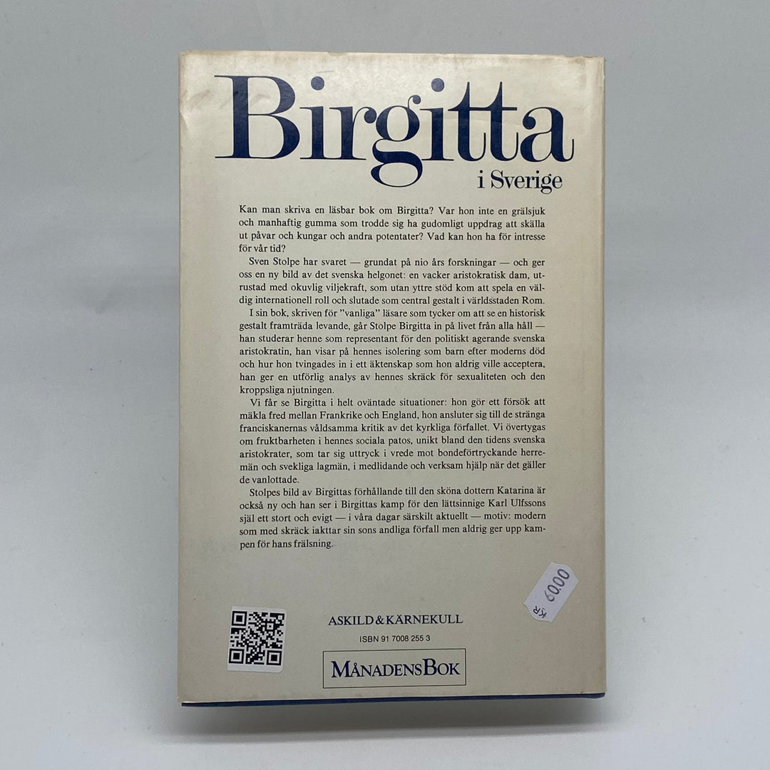 Sven Stolpe "Birgitta i Sverige" Historisk Roman - Homy Secondhand Online