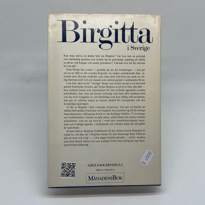 Sven Stolpe "Birgitta i Sverige" Historisk Roman - Homy Secondhand Online