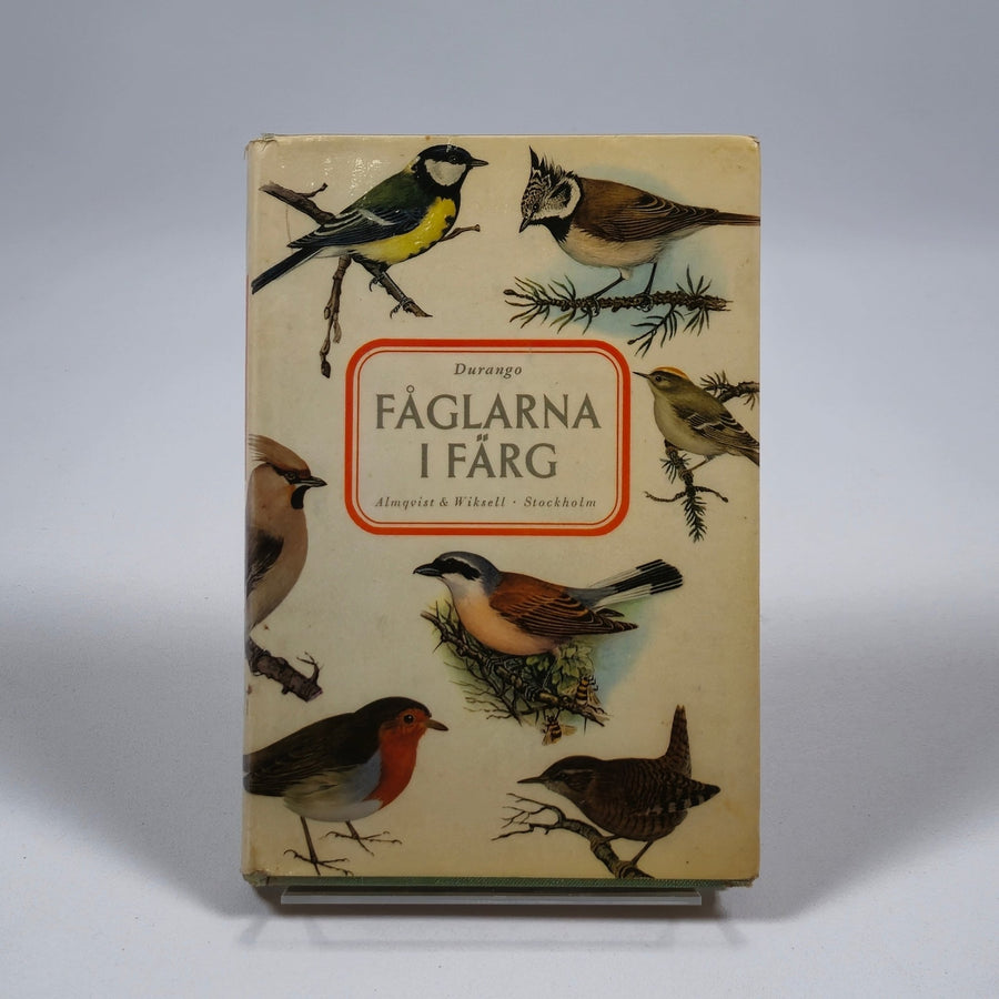 Färgglada fåglar i konstnärlig vintagebok - Homy Secondhand Online