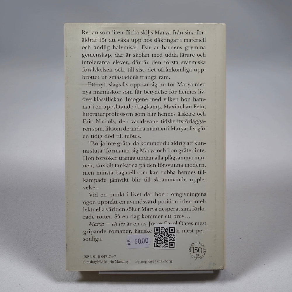 Joyce Carol Oates: Marya, Ett Liv Roman - Homy Secondhand Online