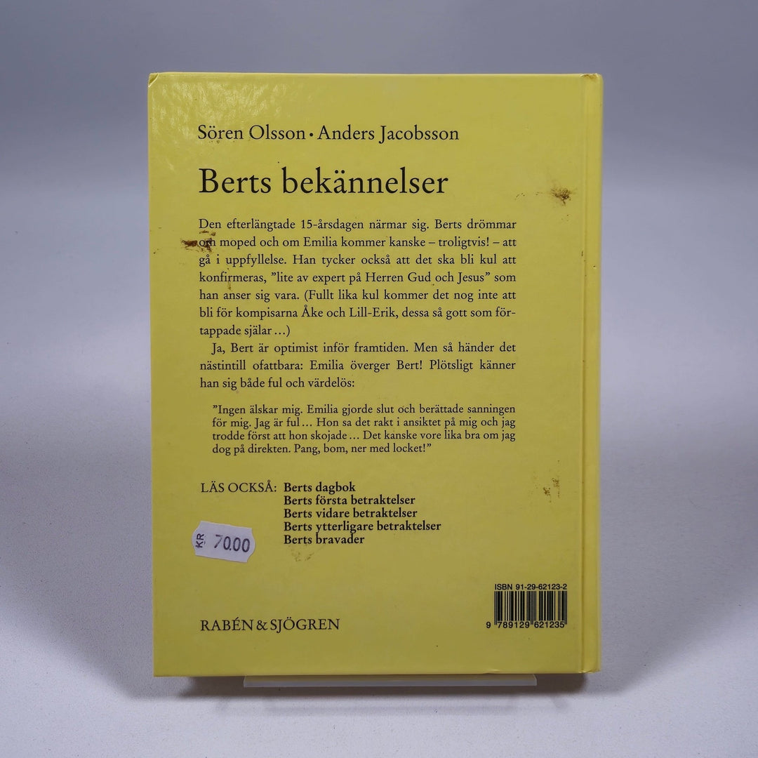 Berts bekännelser - Rolig ungdomsbok av Olsson & Jacobsson - Homy Secondhand Online