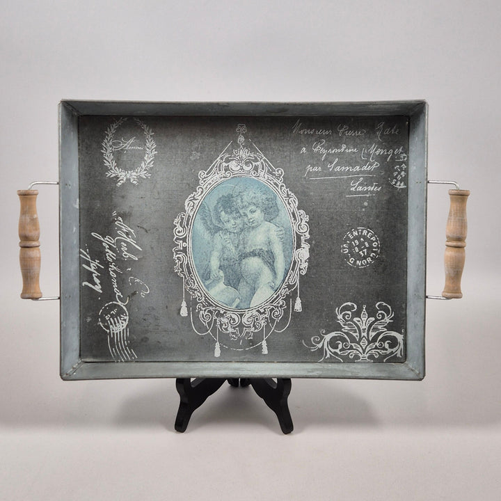 Charmigt Brickbord med Vintage Änglamotiv - Homy Secondhand Online