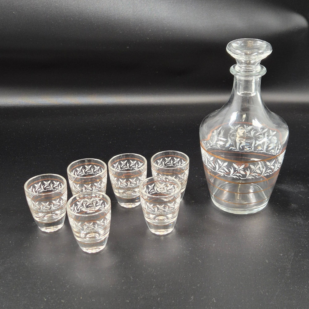 Elegant Karaff och Sex Snapsglas Set - Homy Secondhand Online