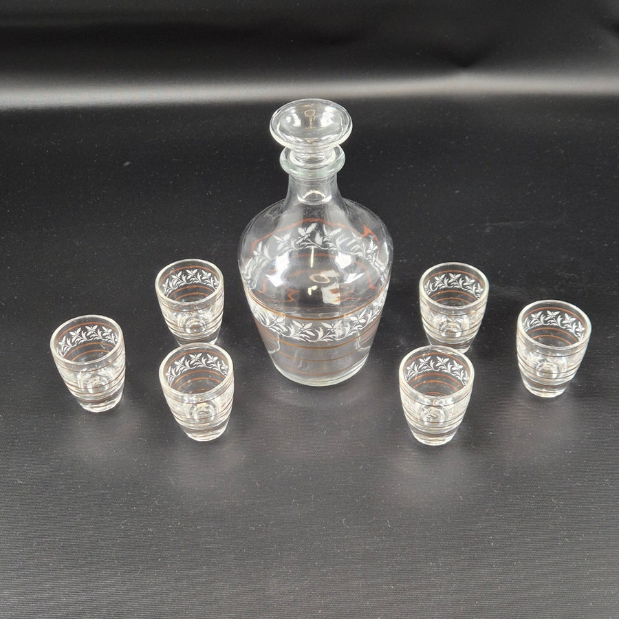 Elegant Karaff och Sex Snapsglas Set - Homy Secondhand Online