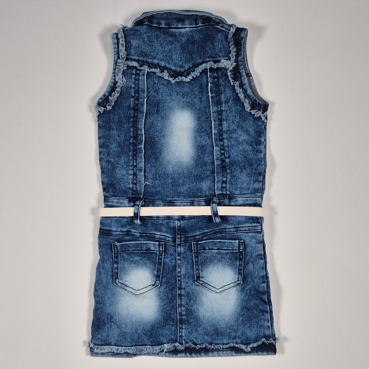 Ärmlös Jeansklänning med Dekorativa Märken - Homy Secondhand Online