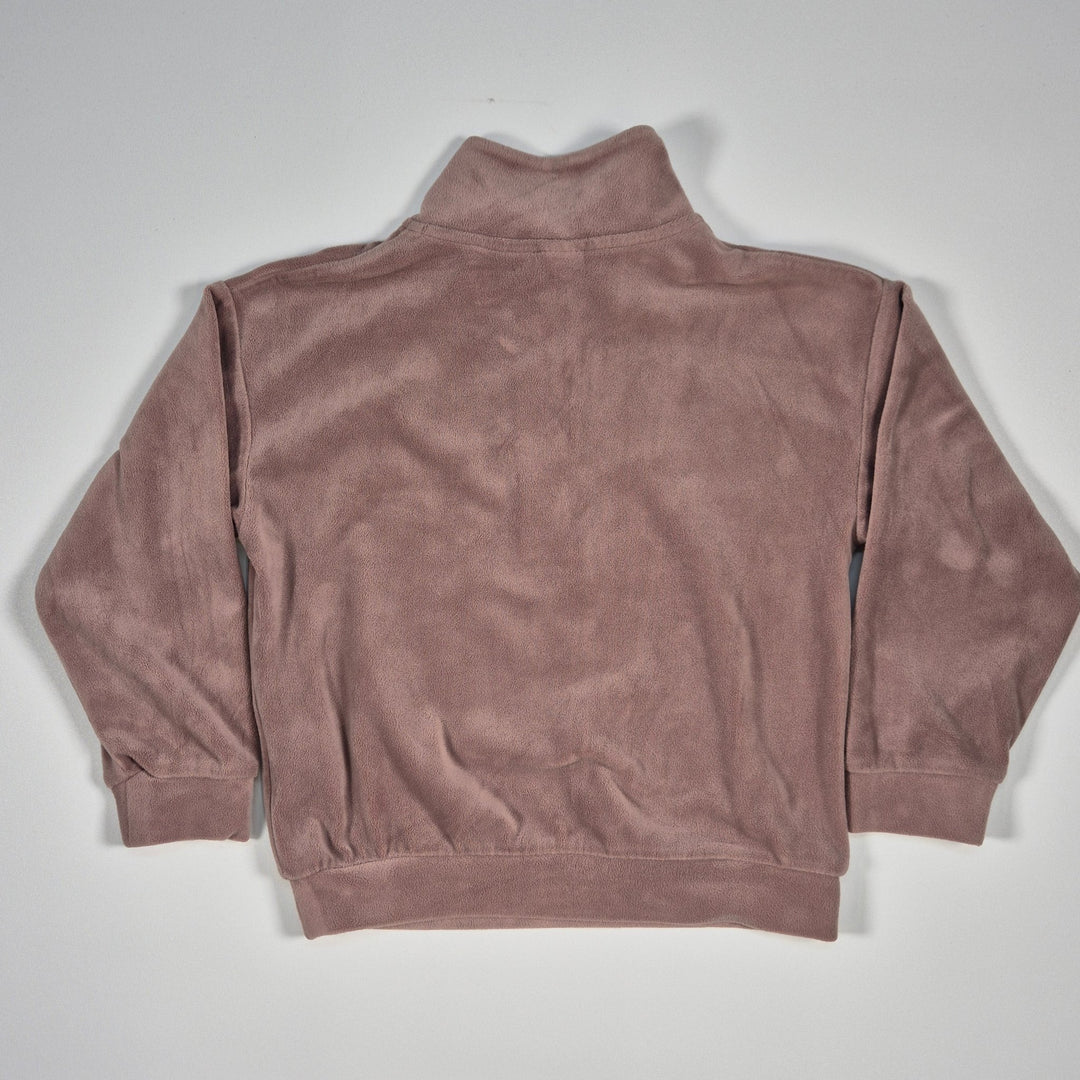 Brun Fleece Tröja med Halvdragkedja - Homy Secondhand Online