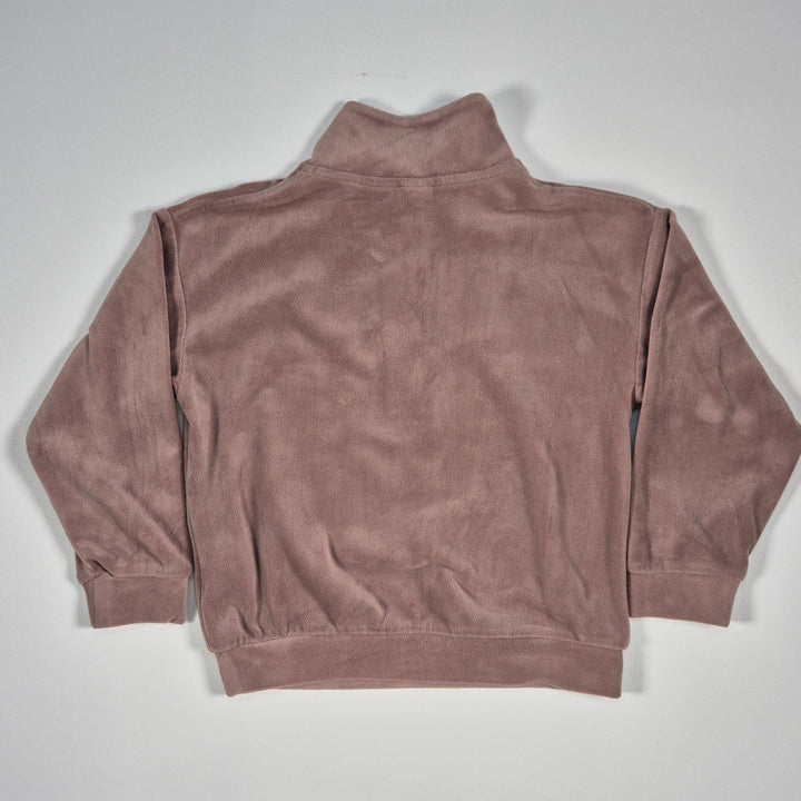 Brun Fleece Tröja med Halvdragkedja - Homy Secondhand Online