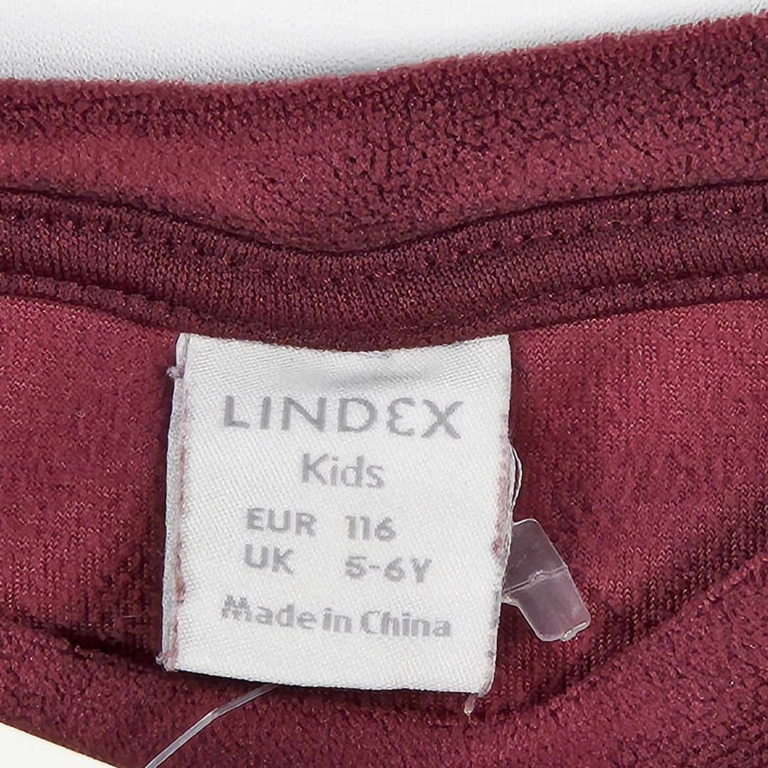 Vinröd Sweatshirt med Hjärtdetalj, Unisex - Homy Secondhand Online