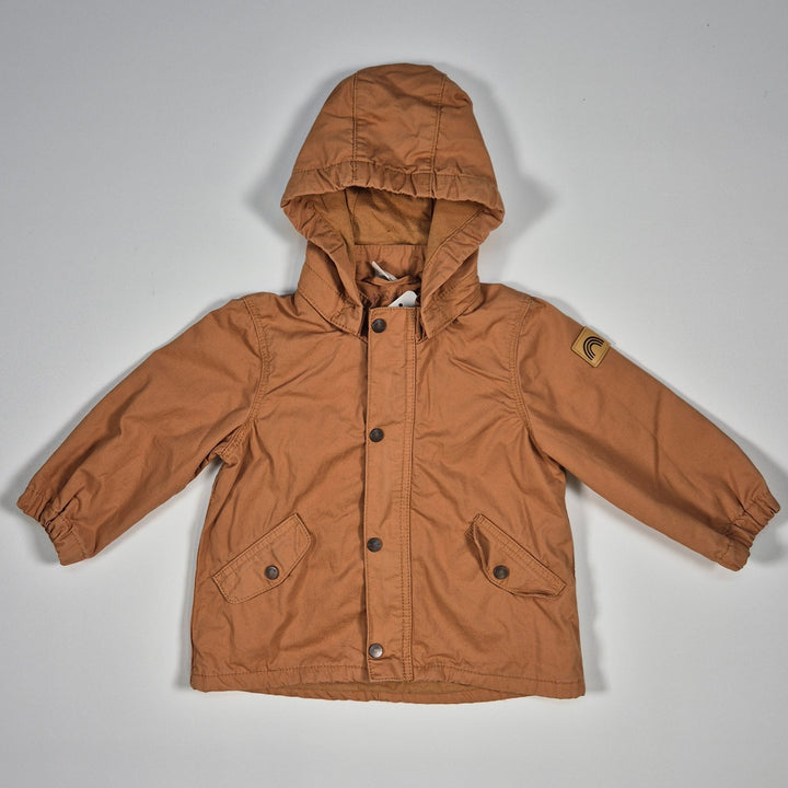 Brun Barnjacka med Huva och Knappar - Homy Secondhand Online