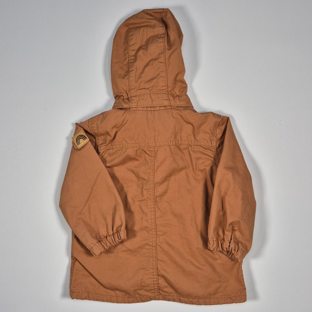 Brun Barnjacka med Huva och Knappar - Homy Secondhand Online