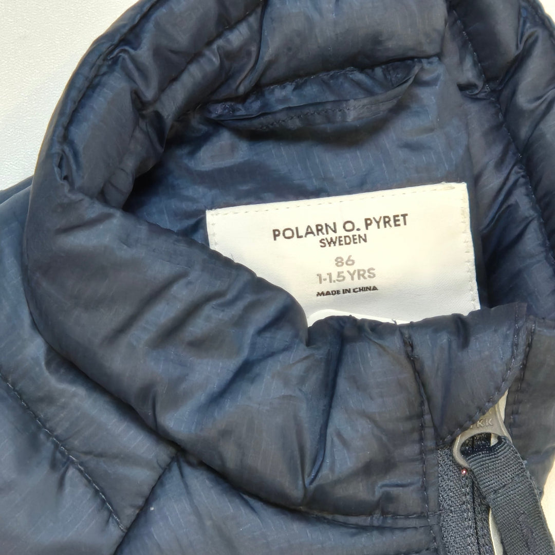 Marinblå lättviktig dunjacka för barn - Homy Secondhand Online