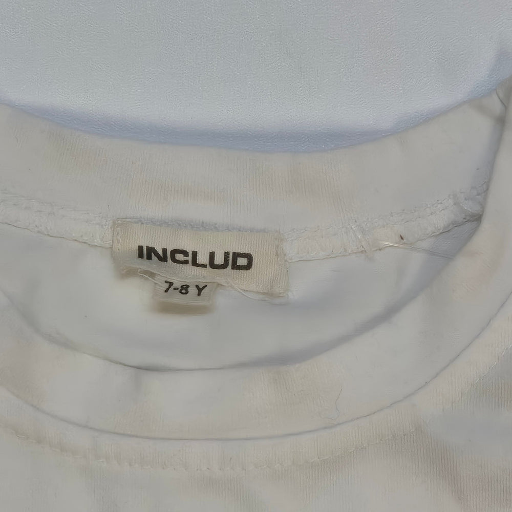Kreativ Beige T-Shirt med Paljettmotiv - Homy Secondhand Online