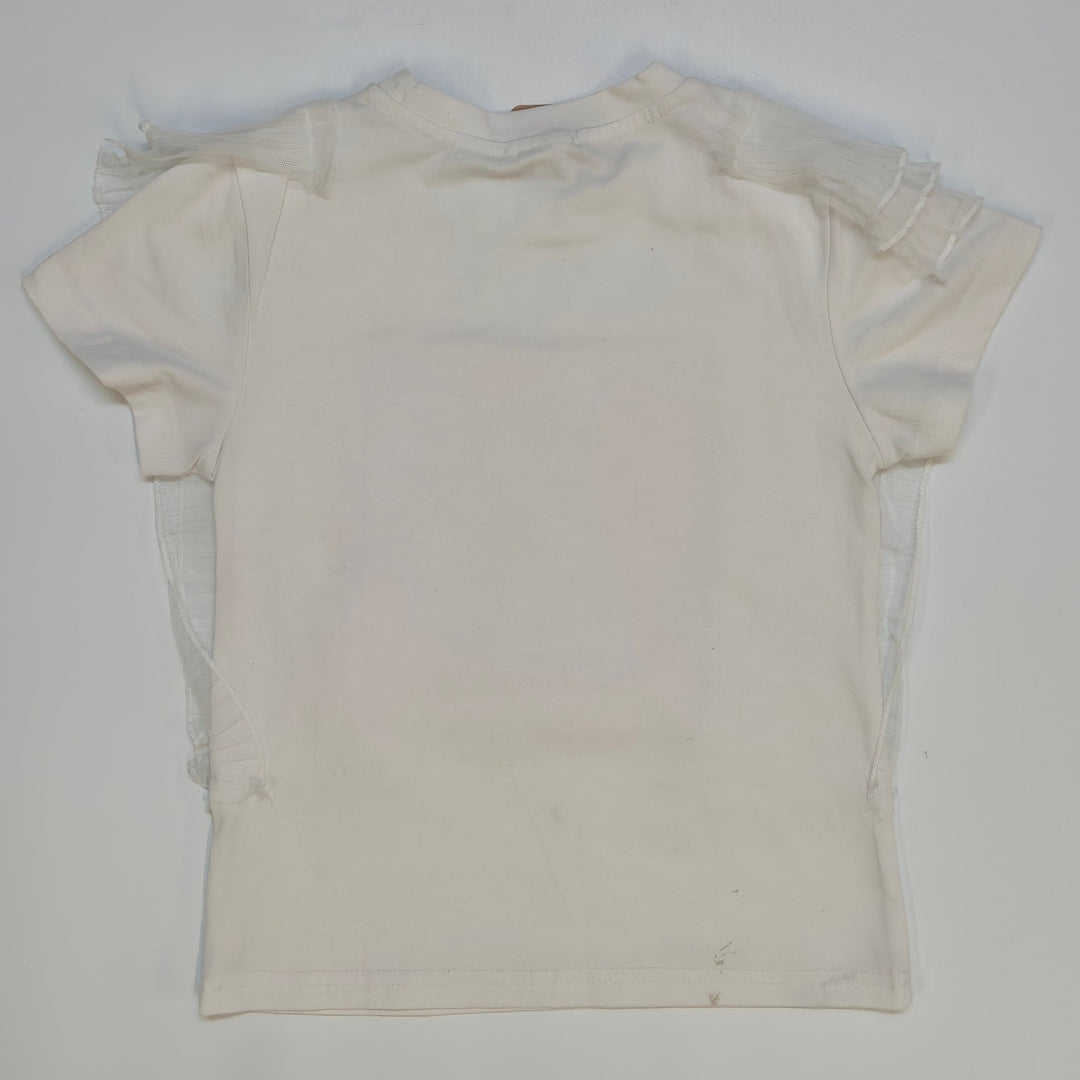 Kreativ Beige T-Shirt med Paljettmotiv - Homy Secondhand Online