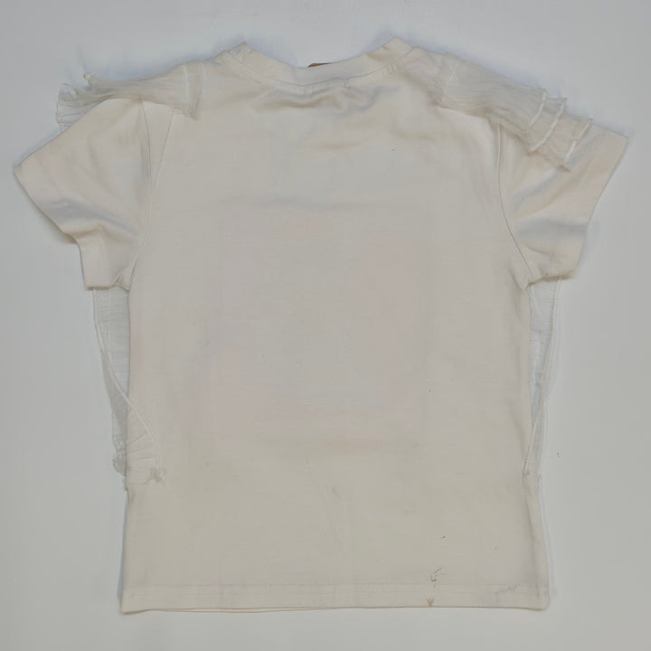 Kreativ Beige T-Shirt med Paljettmotiv - Homy Secondhand Online