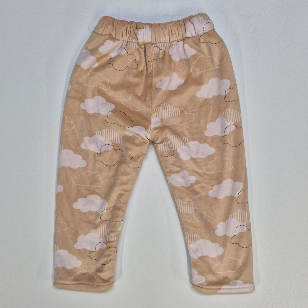Mjuka Beige Byxor med Molntryck för Barn - Homy Secondhand Online