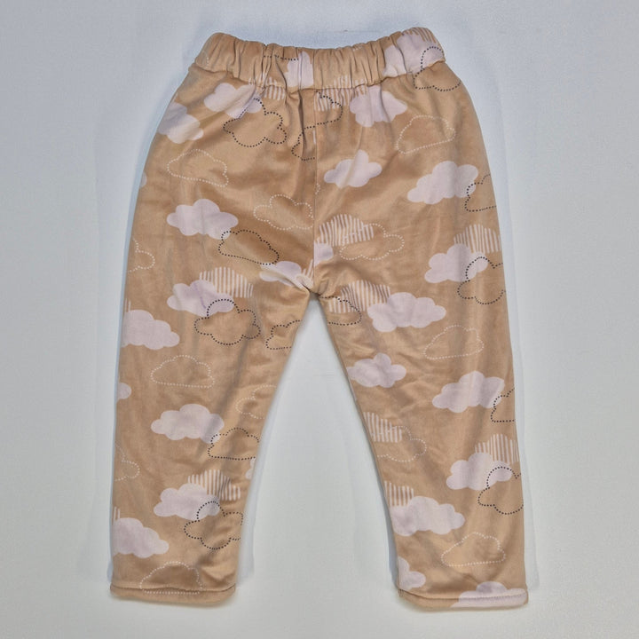 Mjuka Beige Byxor med Molntryck för Barn - Homy Secondhand Online