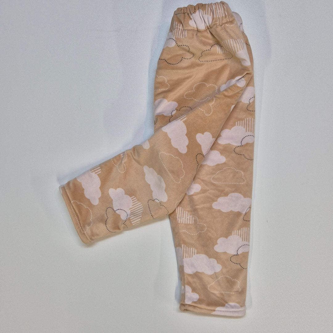 Mjuka Beige Byxor med Molntryck för Barn - Homy Secondhand Online