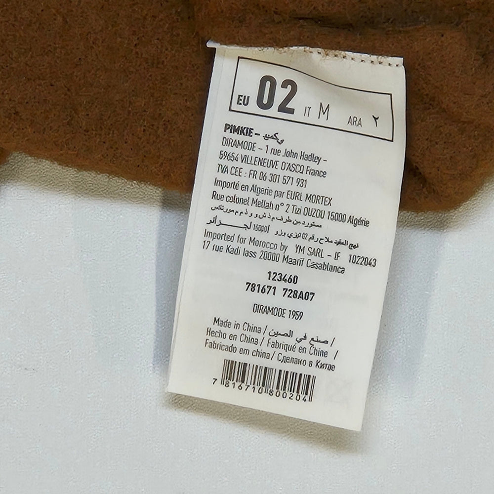 Trendig Brun Stickad Damkläning med Puffärmar - Homy Secondhand Online