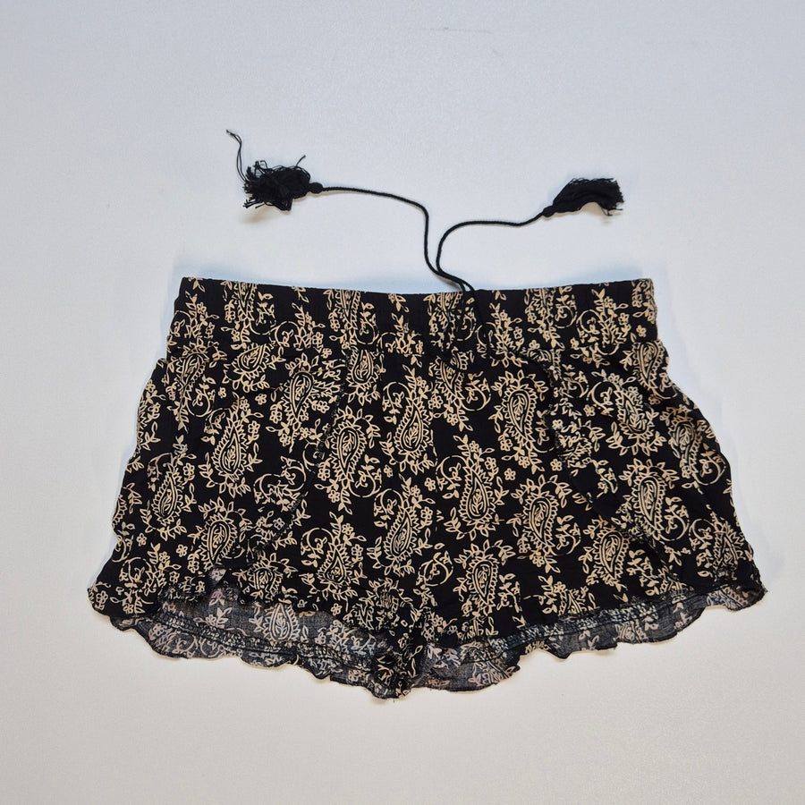 Svart spetskjol med guldtryck för damer - Homy Secondhand Online
