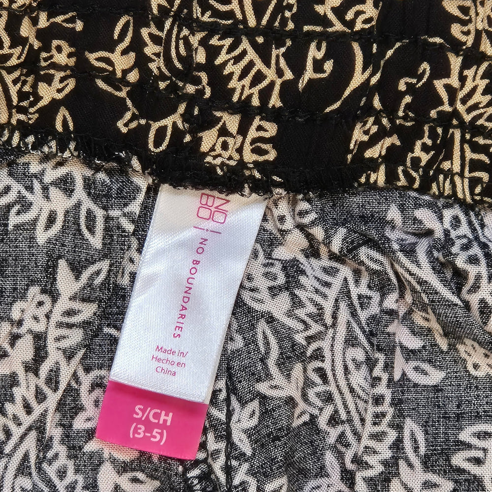 Svart spetskjol med guldtryck för damer - Homy Secondhand Online