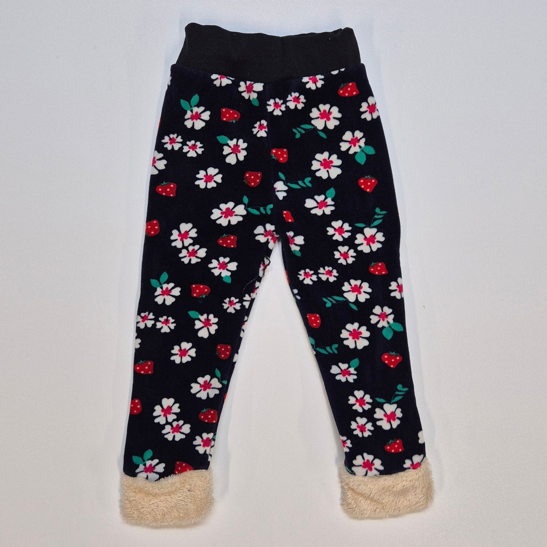 Barnleggings med jordgubbsmönster och kaninfötter - Homy Secondhand Online