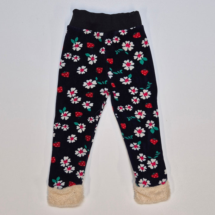 Barnleggings med jordgubbsmönster och kaninfötter - Homy Secondhand Online