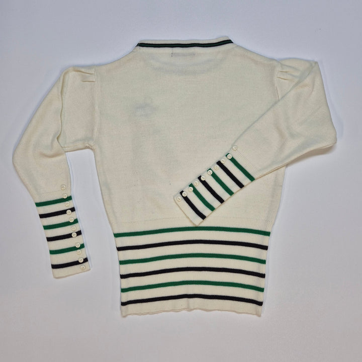 Charmig Vintage Barntröja med Randiga Detaljer - Homy Secondhand Online