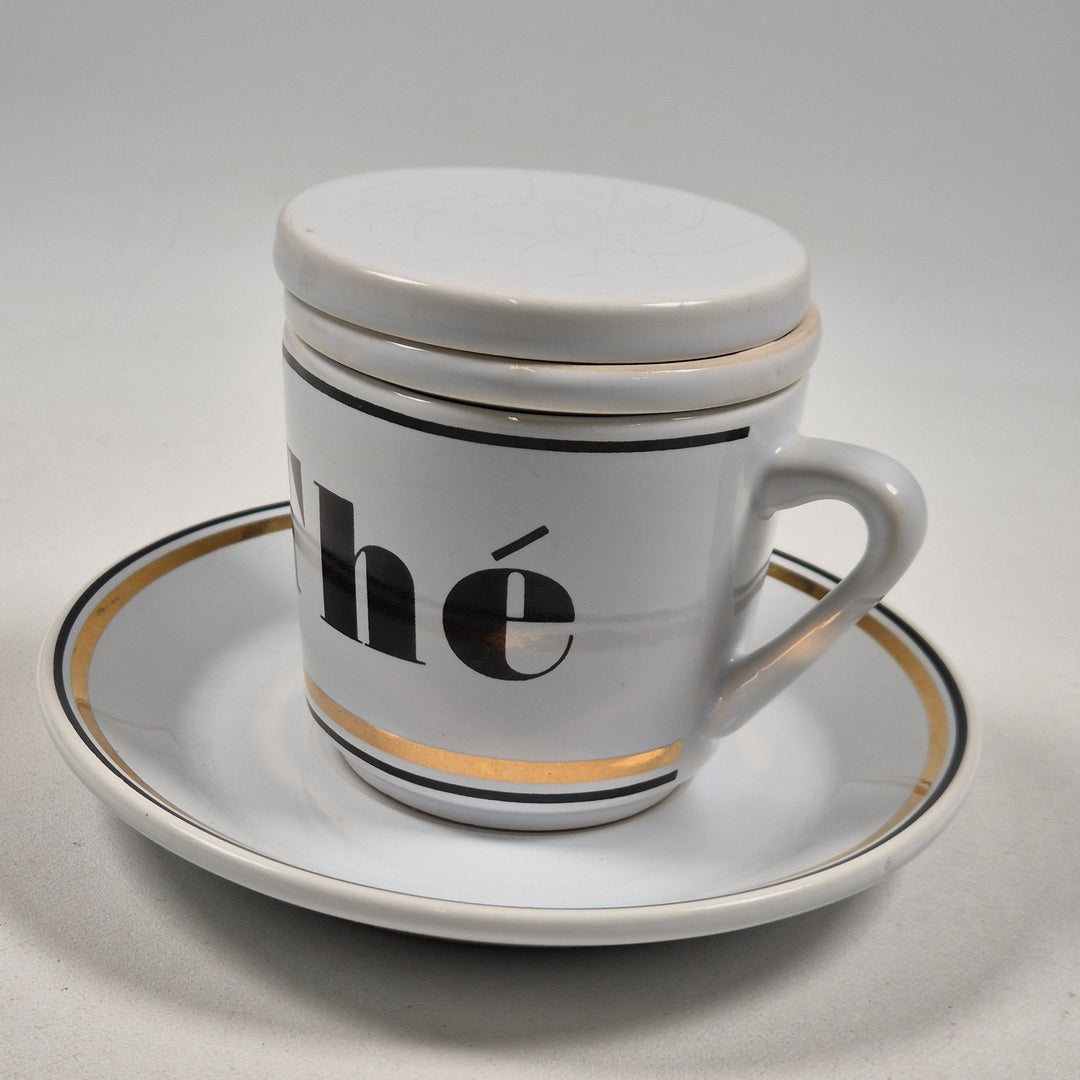 Elegant Vitt Te - set med Fat och Sil - Homy Secondhand Online