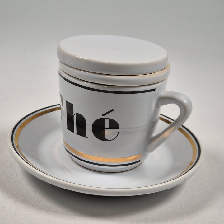 Elegant Vitt Te - set med Fat och Sil - Homy Secondhand Online