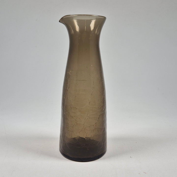 Handblåst grå vas med krackelerat mönster, 27 cm - Homy Secondhand Online
