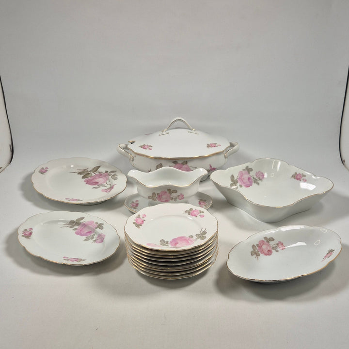 Elegant Vintage Porslinsservis med Rosmotiv KPM - Homy Secondhand Online