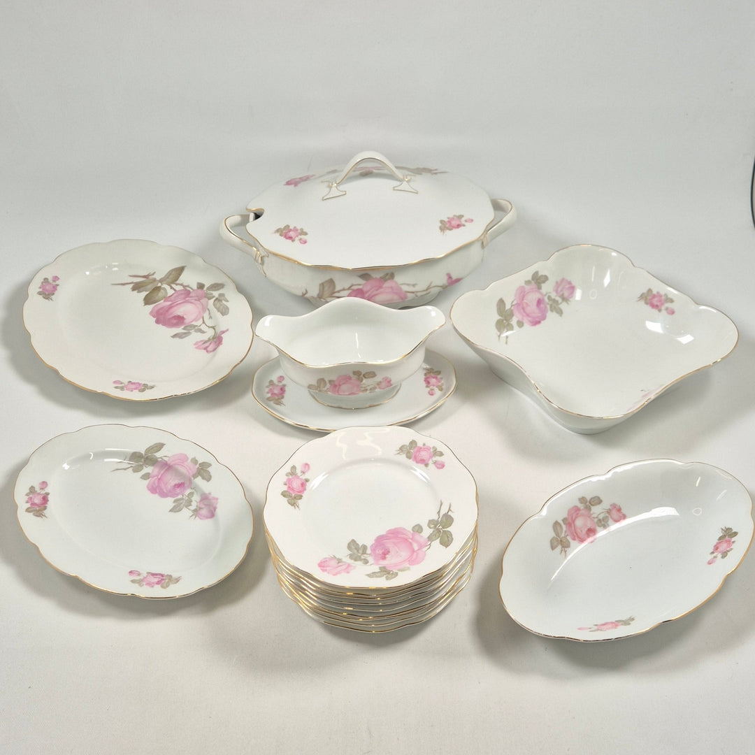 Elegant Vintage Porslinsservis med Rosmotiv KPM - Homy Secondhand Online