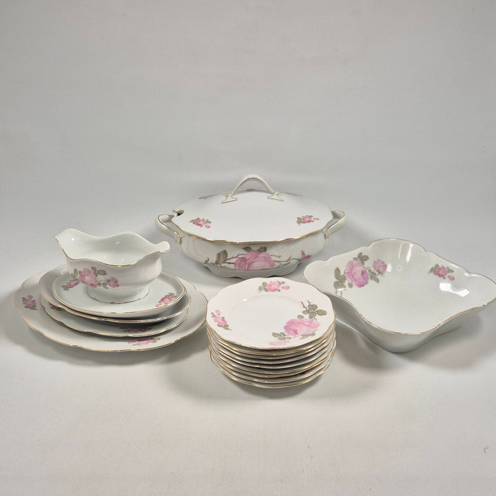 Elegant Vintage Porslinsservis med Rosmotiv KPM - Homy Secondhand Online
