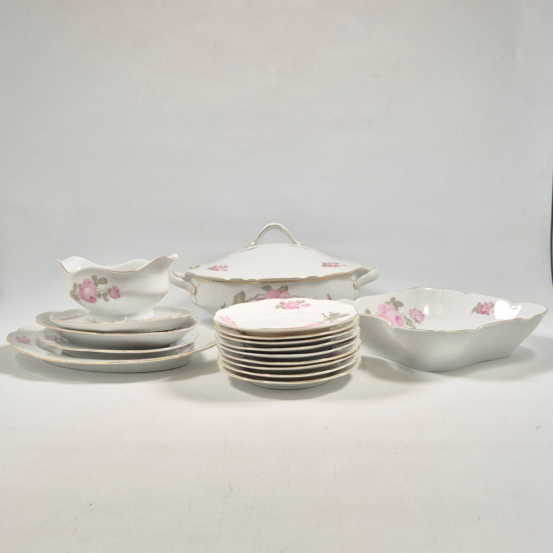 Elegant Vintage Porslinsservis med Rosmotiv KPM - Homy Secondhand Online