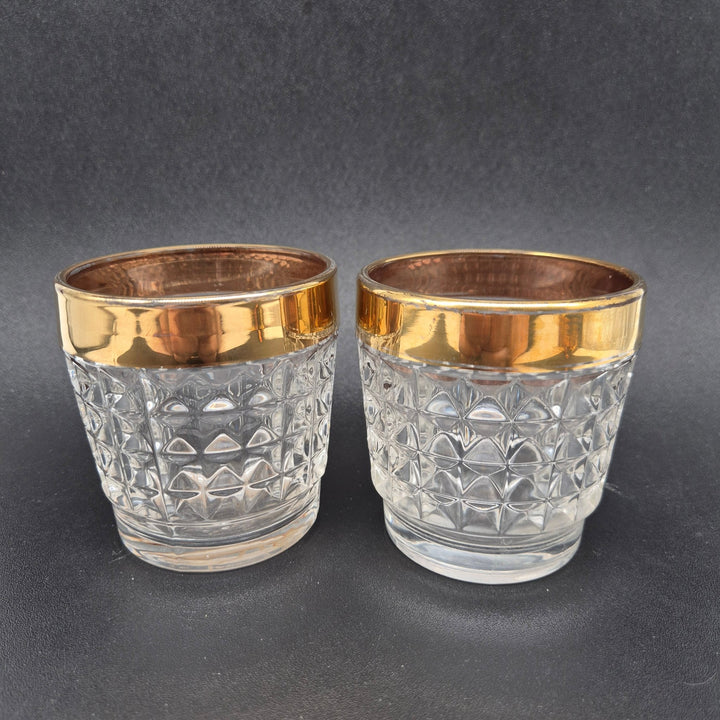 Elegant Glasstomtar med Guld Kant - Homy Secondhand Online