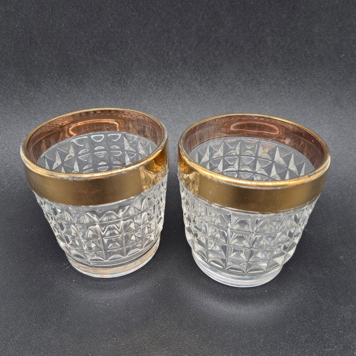 Elegant Glasstomtar med Guld Kant - Homy Secondhand Online
