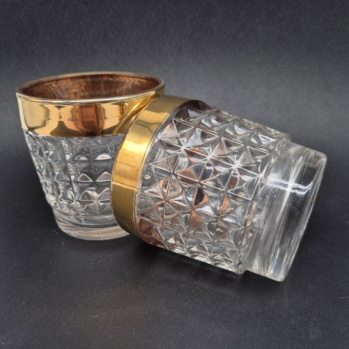 Elegant Glasstomtar med Guld Kant - Homy Secondhand Online