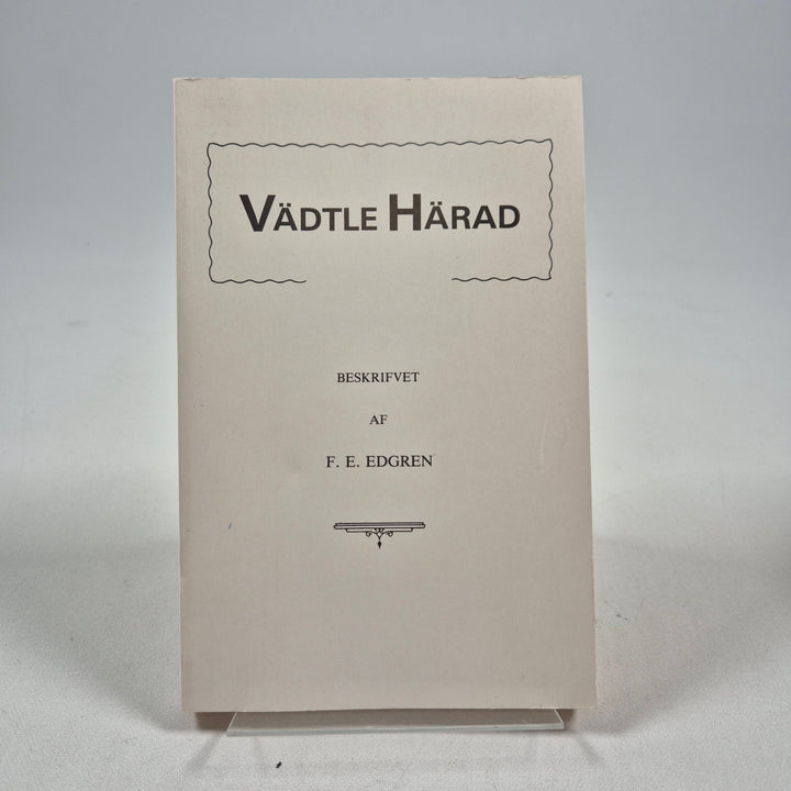 Vädtle Härad av F.E. Edgren - Historisk Bok - Homy Secondhand Online