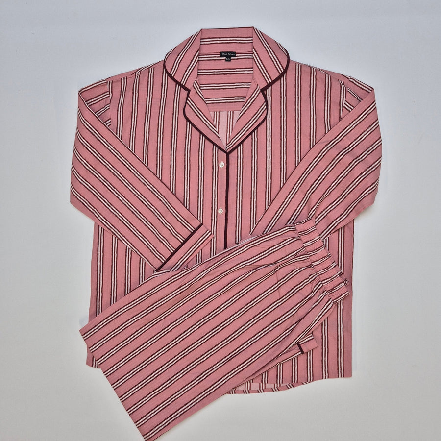 Randig rosa pyjamas för dam – Black Colour (S/M) - Homy Secondhand Online