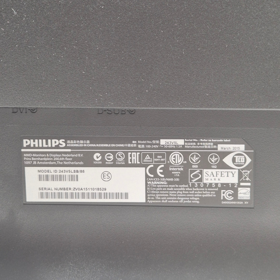 Philips LED-skärm 23.6 tum Full HD