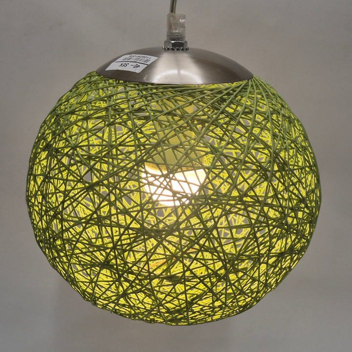 Grön unik taklampa i metalltråd
