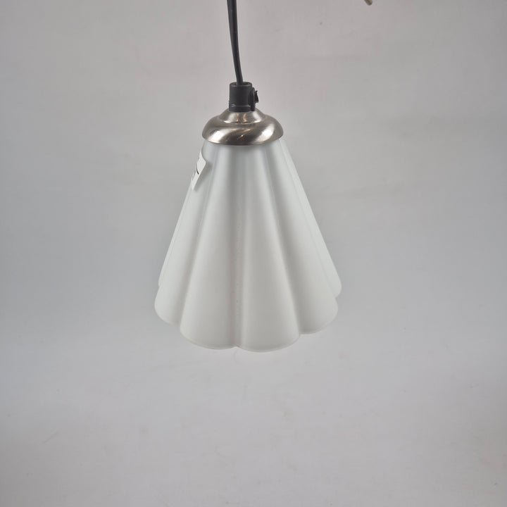 Retro bordslampa i blomformad plastdesign
