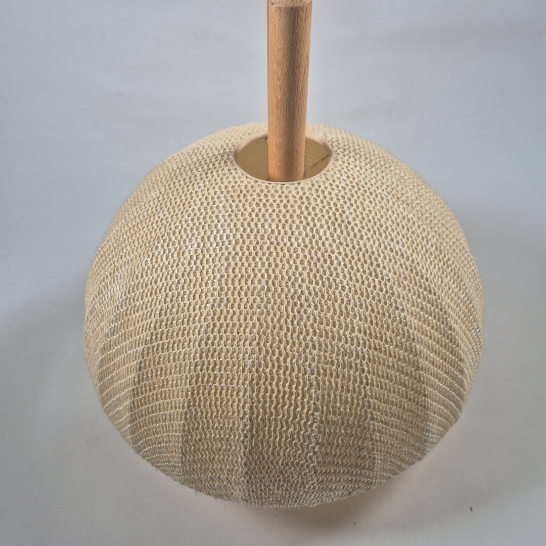 Retro taklampa med vävd textilskärm