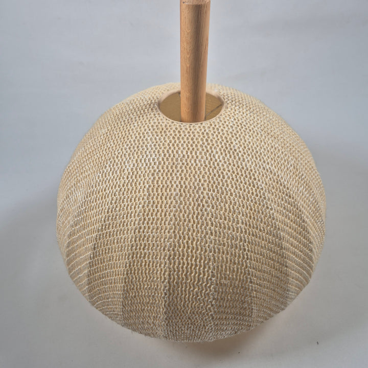 Retro taklampa med vävd textilskärm