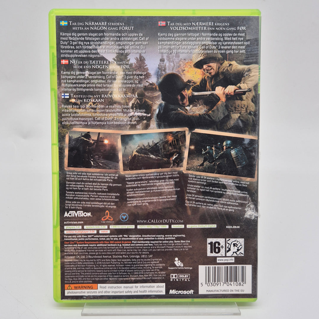 Call of Duty 3 Xbox 360-spel begagnat